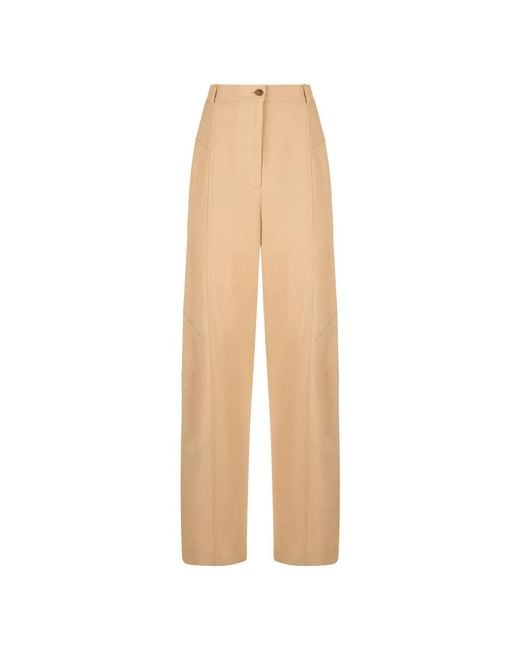 Alberta Ferretti Natural Wide Trousers