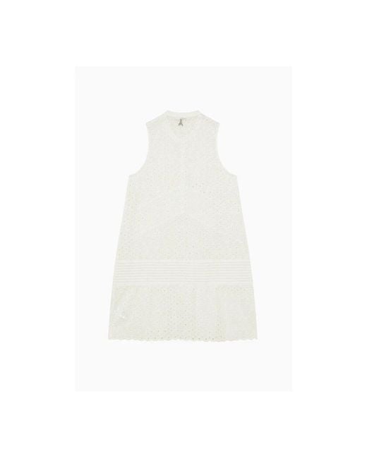 Patrizia Pepe White Sangallo Mini Kleid Art. 2A2938A598