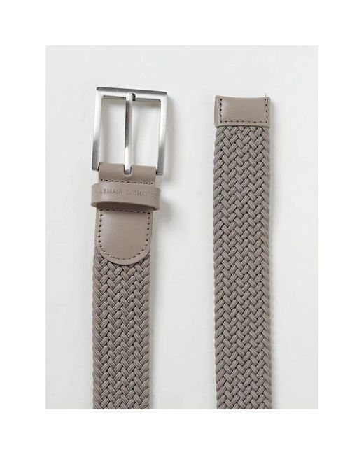 ARMANI EXCHANGE Gray Stilvoller Elastischer Geflochtener Gürtel
