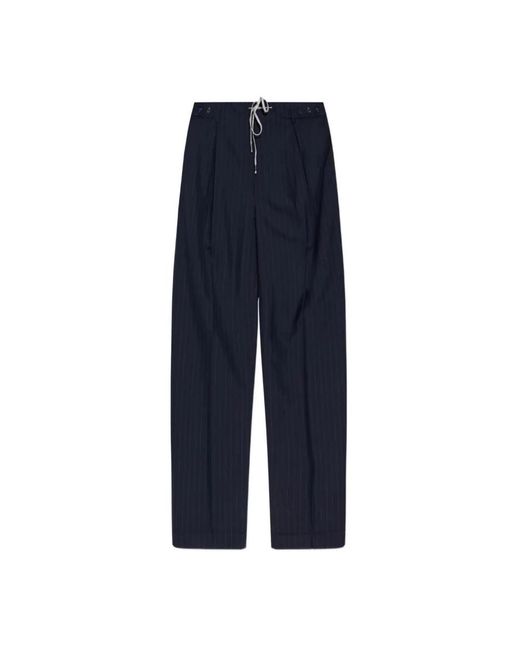 Maison Margiela Blue Straight Trousers for men