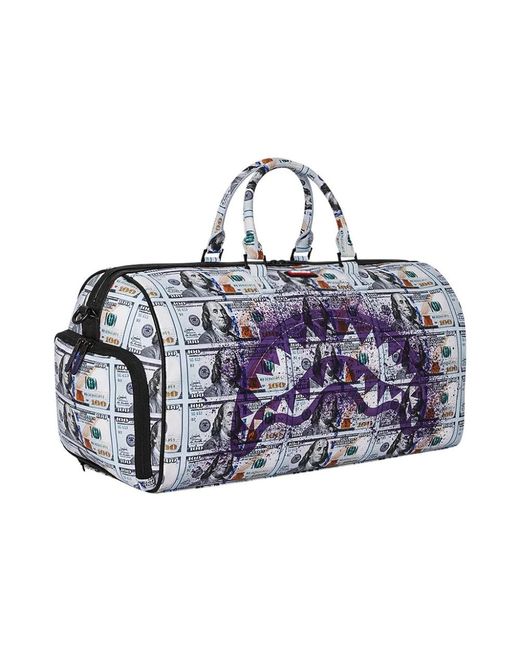 Sprayground Blue Banknoten Duffle Bag