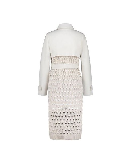 Marc Cain White Belted Coats