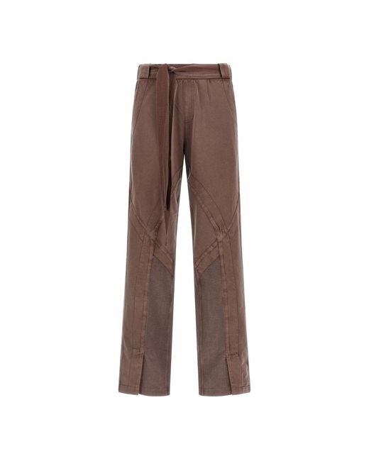 The Attico Brown Wide Trousers