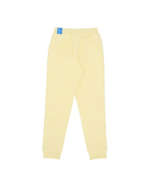 Adidas Fitness ,Geel ,Katoen Gele Fleece Joggingbroek Met Elastische Taille in het Yellow voor heren