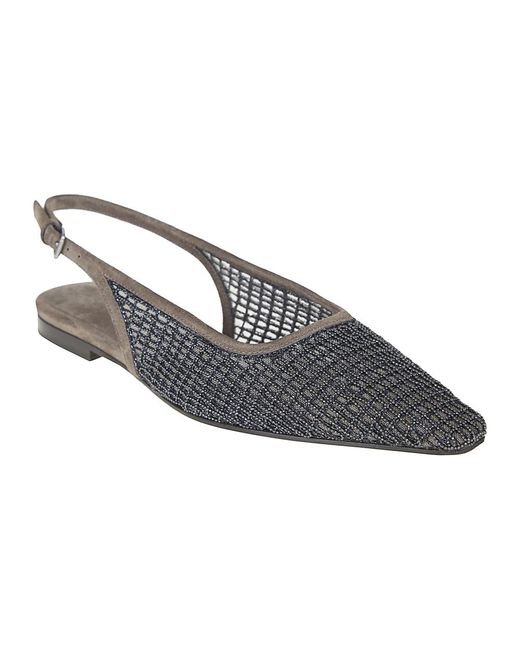 Brunello Cucinelli Brown Ballerinas