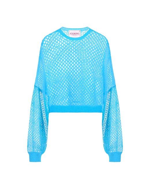 Round-Neck Knitwear Iceberg de color Blue