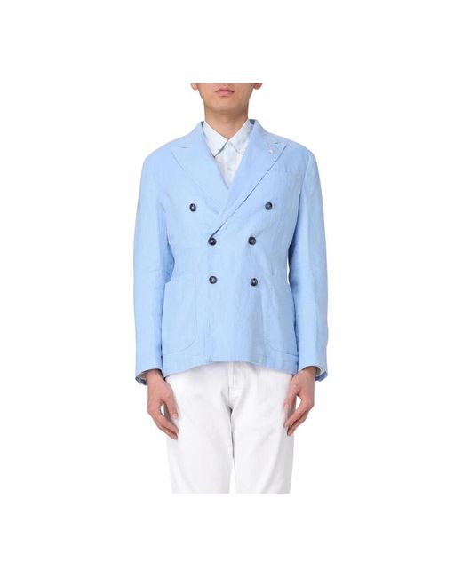 Blazers di Manuel Ritz in Blue da Uomo