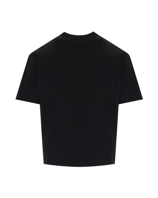 DSquared² Tops ,Zwart ,Katoen Boxy Fit Hart Zwart T-Shirt in het Black