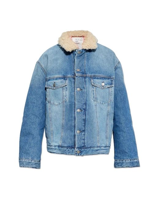 Denim Jackets Acne de color Blue