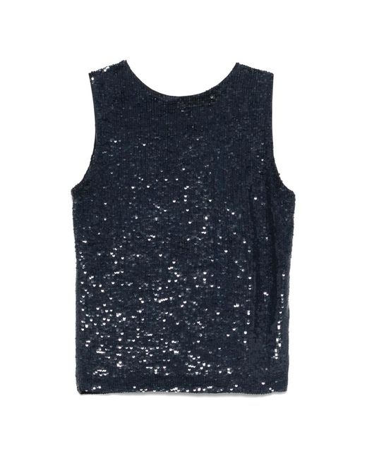 P.A.R.O.S.H. Blue Sleeveless Tops