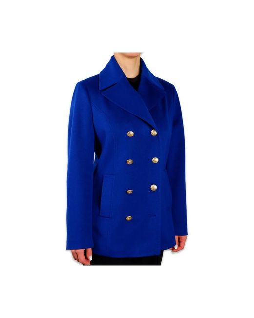 Cappotto in lana doppiopetto di Loro Piana in Blue