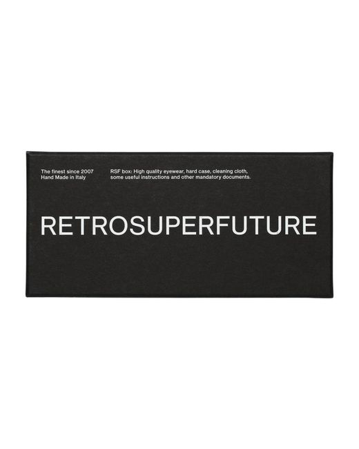 Retrosuperfuture Accessoires ,Zwart ,Premium Zwarte Brillen Fusie in het Black