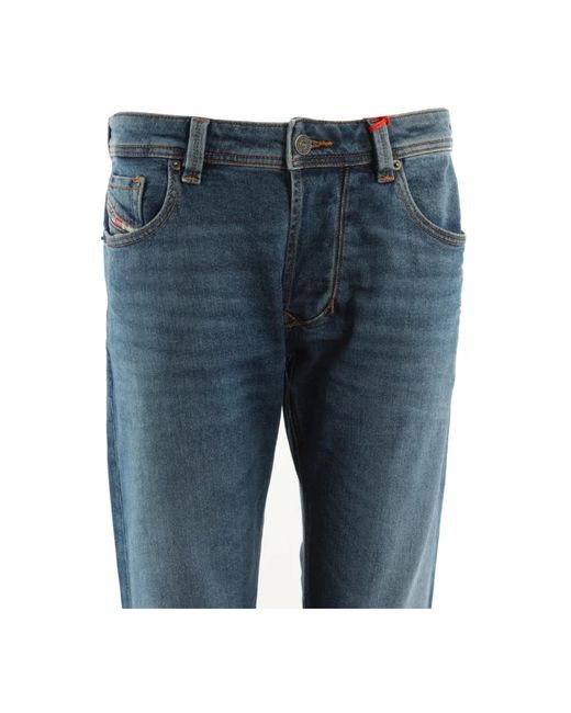 DIESEL Blue Straight Jeans for men