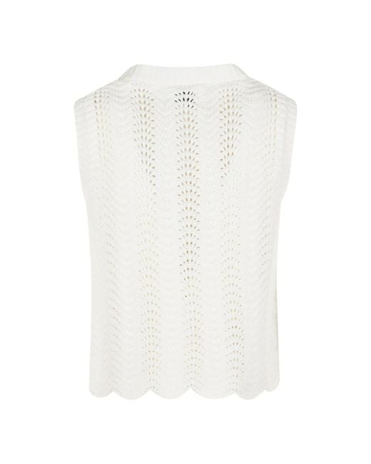 Loulou de Saison White Round-Neck Knitwear