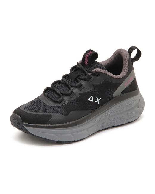 Sun 68 Schoenen ,Zwart ,Sportieve Venus Schoenen in het Black
