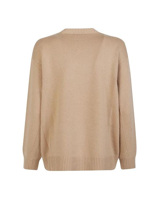 Max Mara Natural Round-Neck Knitwear