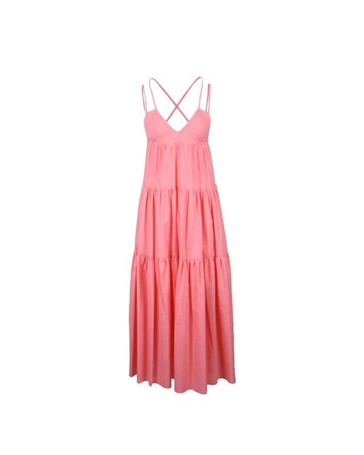 WEILI ZHENG Pink Midi Dresses