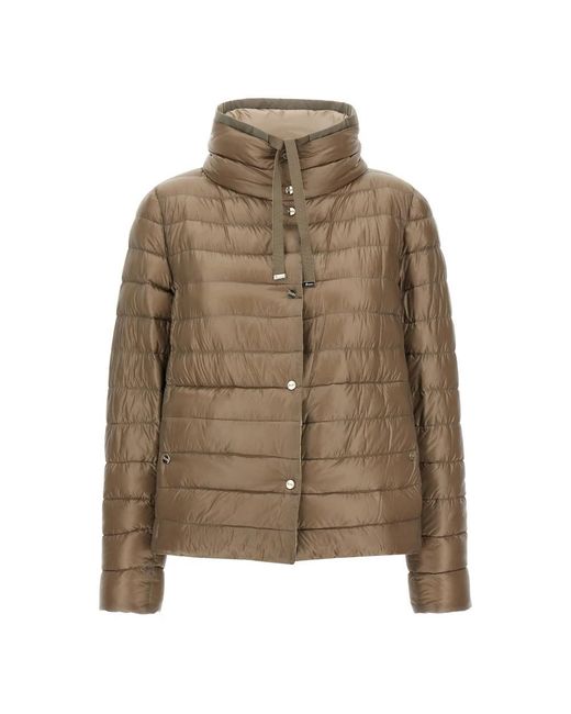 Herno Reversible Nylon Down Jacket in het Green