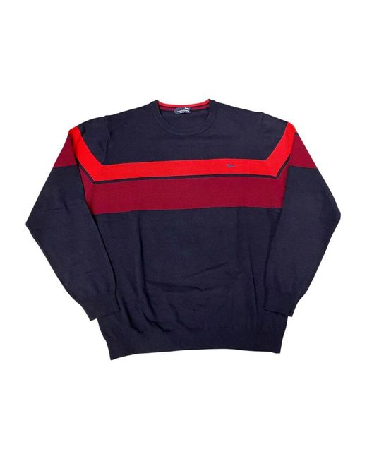 Harmont & Blaine Bunter Rundhalsausschnittpullover Aus Einer Mischung Von Materialien Für Männer in Blue für Herren