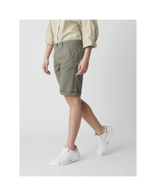 40weft Green Casual Shorts