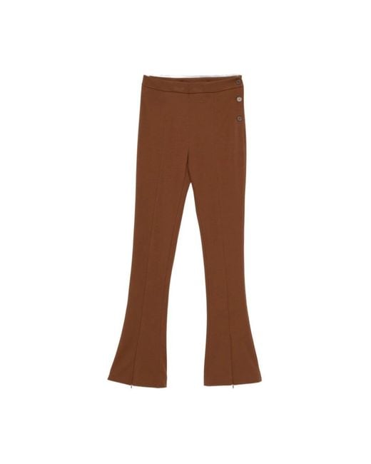 Wide Trousers Semicouture en coloris Brown