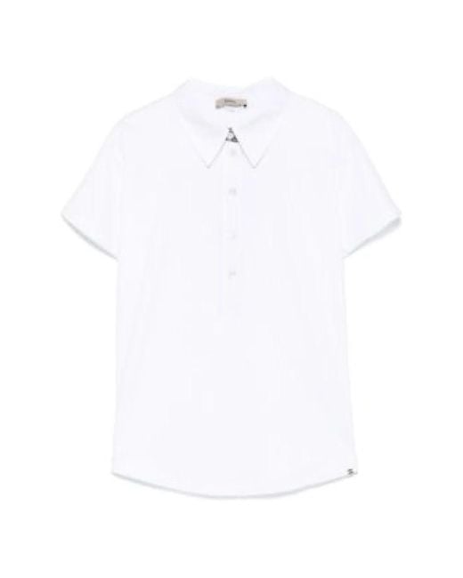 Herno Tops ,Wit ,Katoen Katoenen Polo Shirt in het White