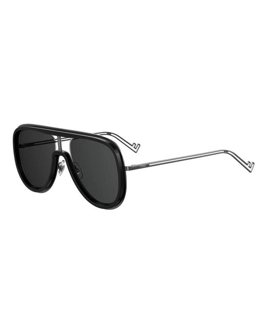 Fendi Futuristic sonnenbrille schwarz/dunkelgrau in Black für Herren