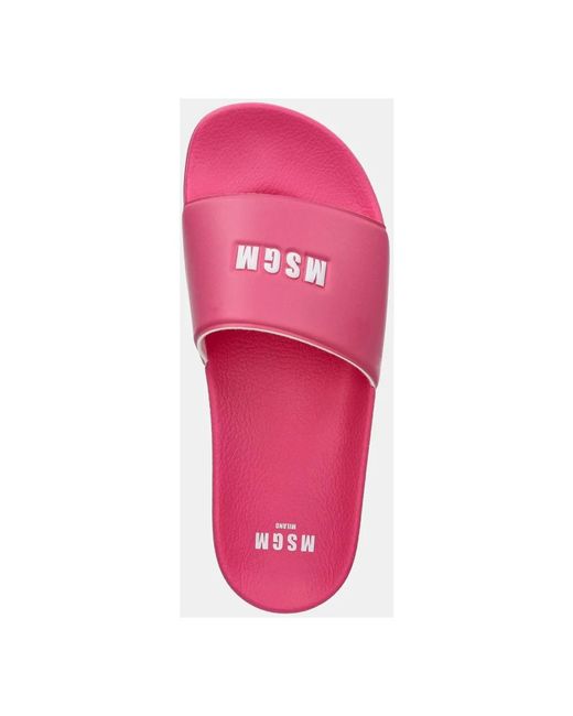 Sliders MSGM en coloris Pink