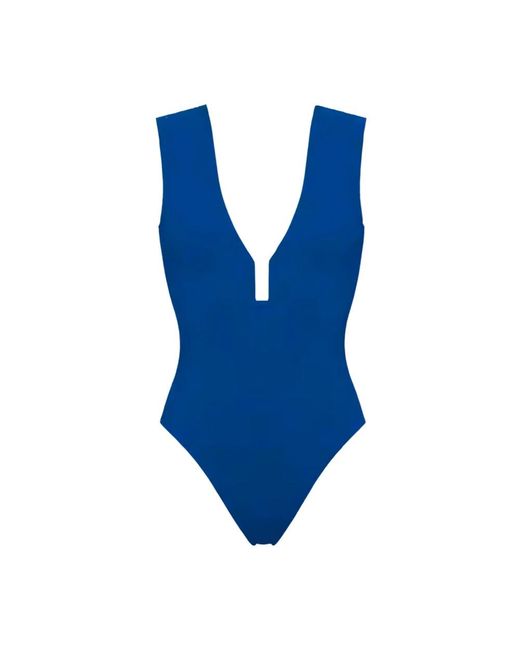 Eres Badmode ,Blauw ,Diep V-Hals Badpak in het Blue