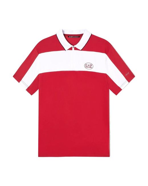 EA7 Red Polo Shirts for men