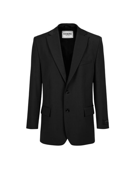 Iceberg Einreiher-Jacke in Black für Herren