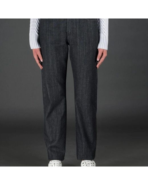 Straight Trousers di Moorer in Blue da Uomo