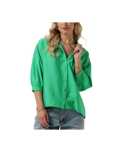 Pom Green Grüne Violette Bluse Elegant Trendy Look