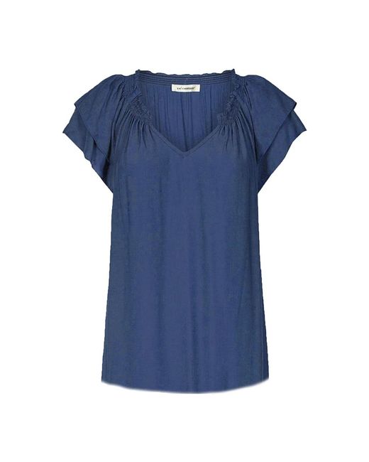 co'couture Overhemden ,Blauw ,Hemelsblauwe Sunrise Top Blouse in het Blue