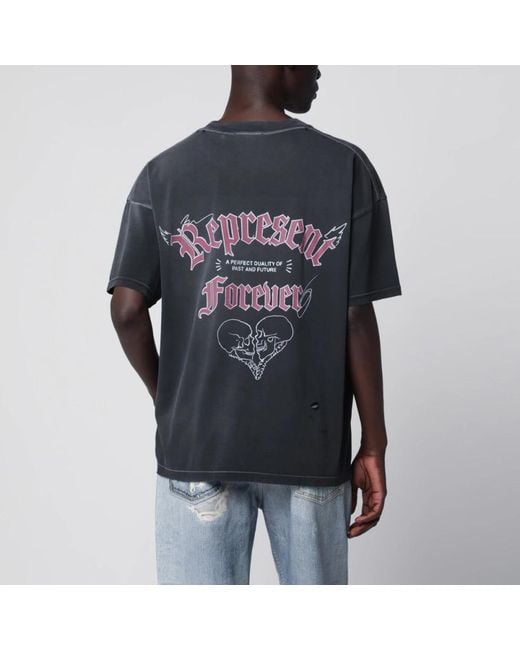 Represent Black T-Shirts for men