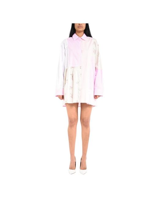 MSGM White Shirt Dresses