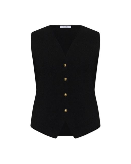 Max Mara Black Waistcoats