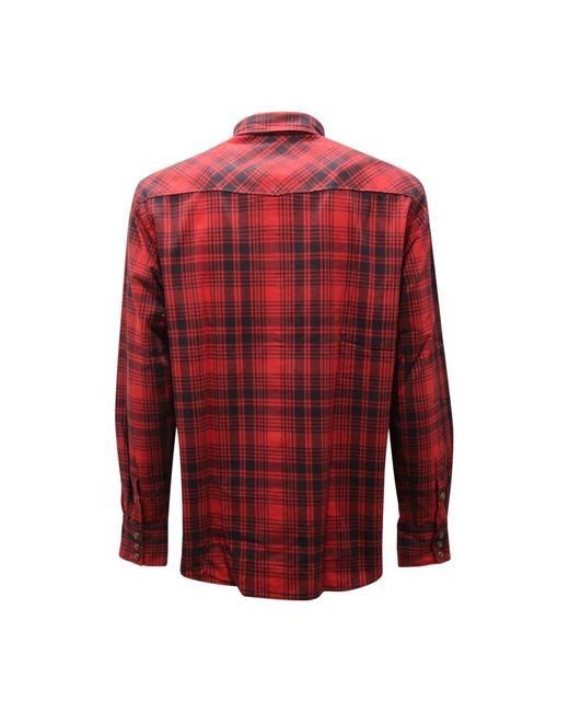 PT01 Overhemden ,Rood ,Rood Geruite Shirt Gemaakt in het Red voor heren