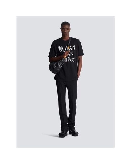 T-Shirts Balmain de hombre de color Black