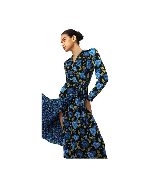 Diane von Furstenberg Blue Wrap Dresses