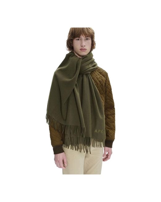 Accessories > scarves > winter scarves A.P.C. en coloris Green