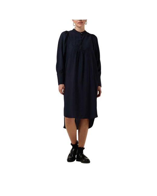 co'couture Blue Volume Midi Kleid