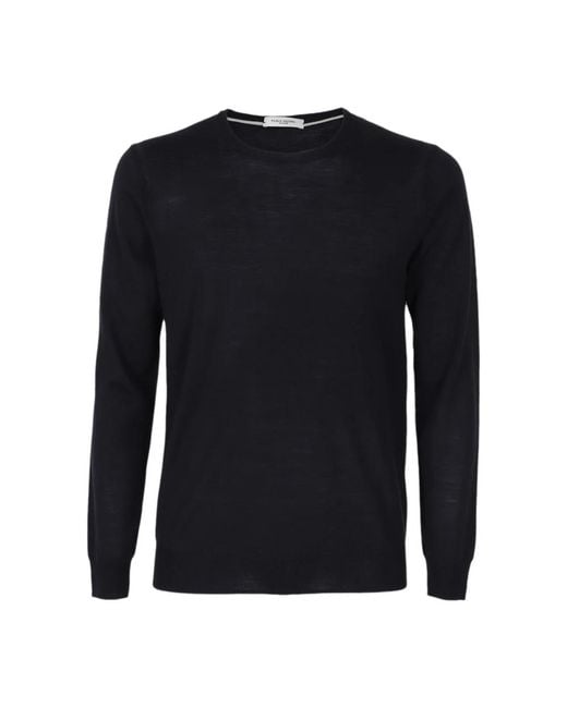 Round-Neck Knitwear di Paolo Pecora in Blue da Uomo