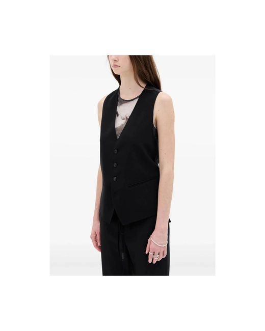 Ann Demeulemeester Black Vests
