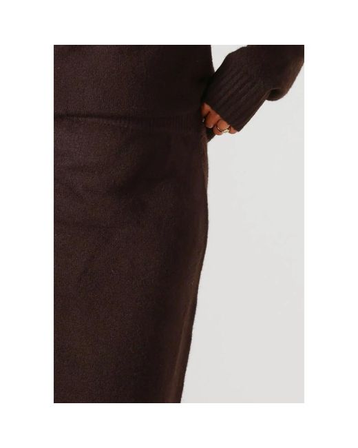 Notre-v Rokken ,Bruin ,Polyester Bruine Maxi Rok Voor Herfst/Winter in het Black