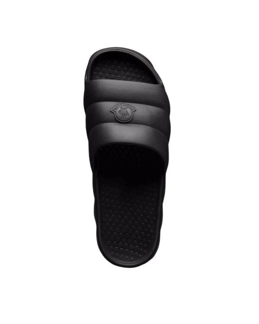 Moncler Black Sliders for men