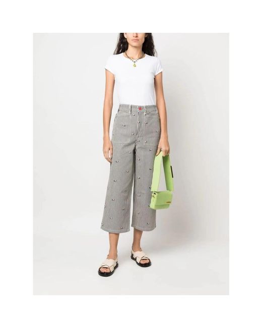 KENZO Gray Cropped Trousers