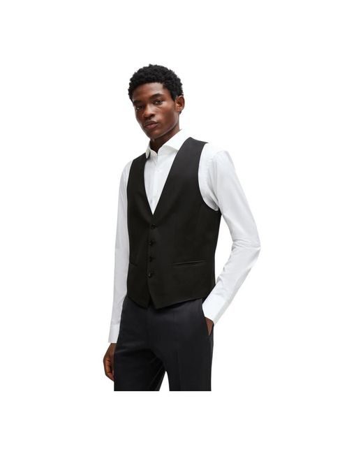 Suit Vests HUGO de hombre de color Black