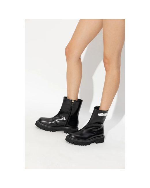 Moschino Black Ankle Boots