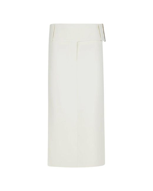 Sportmax Fronda Midi Rok in het White